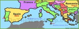 Mappa dell'Europa meridionale