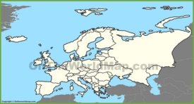 Contorni mappa muta dell'Europa