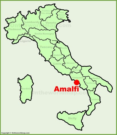 Amalfi - Mappa di localizzazione