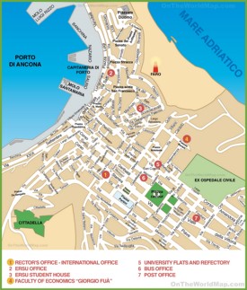 Mappa di Ancona centro città