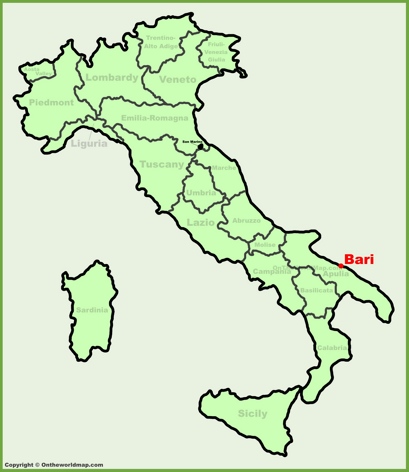 Bari - Mappa di localizzazione