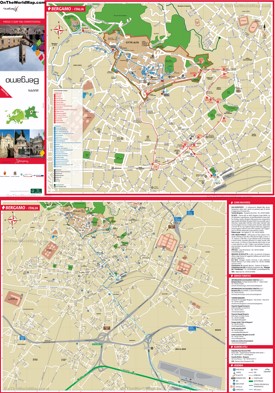 Bergamo - Mappa delle attrazioni turistiche