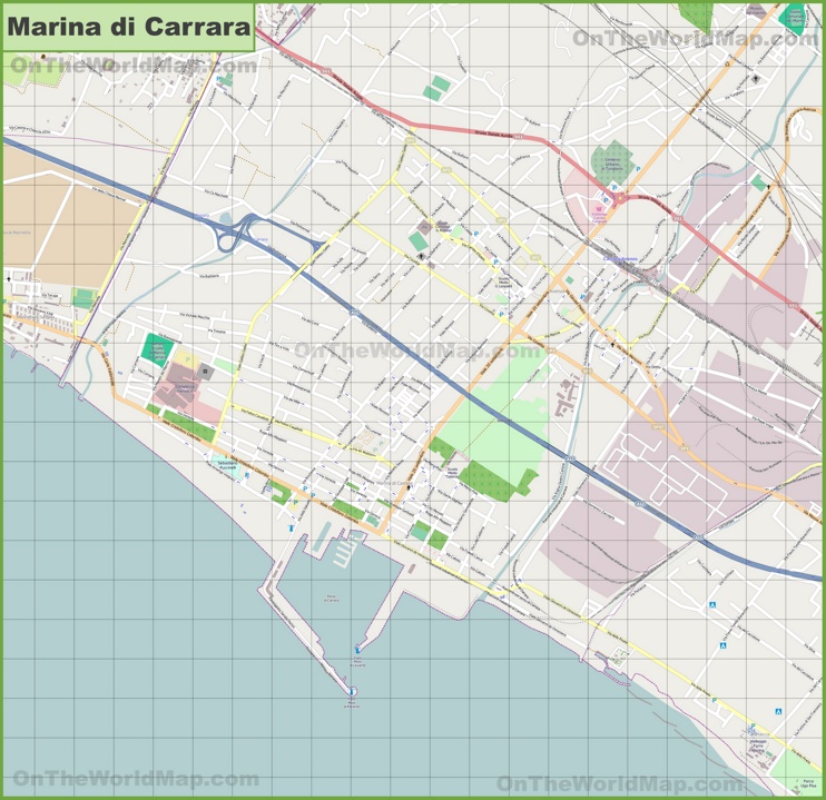Mappa di Marina di Carrara