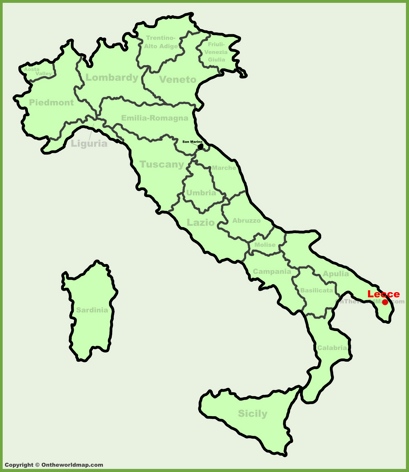 Lecce - Mappa di localizzazione