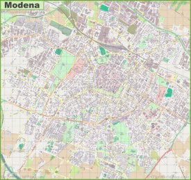 Grande mappa dettagliata di Modena