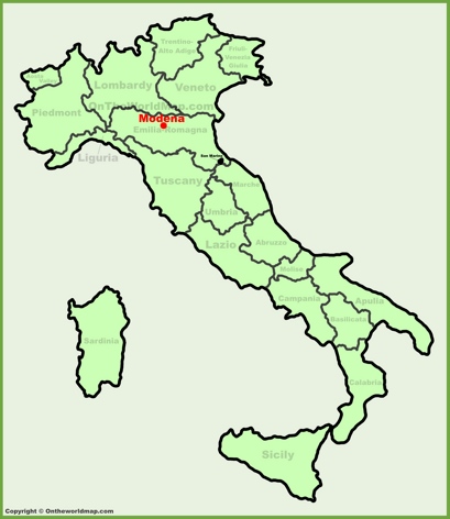 Modena - Mappa di localizzazione