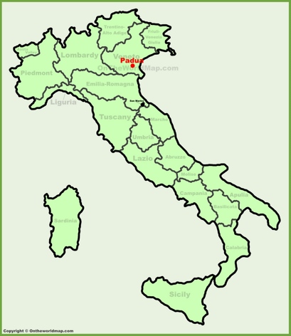 Padova - Mappa di localizzazione