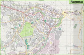 Grande mappa dettagliata di Ragusa