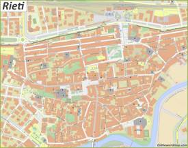 Rieti - Mappa della città vecchia