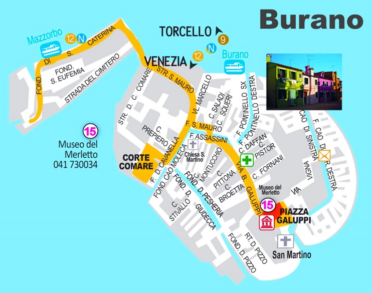 Burano - Mappa Turistica