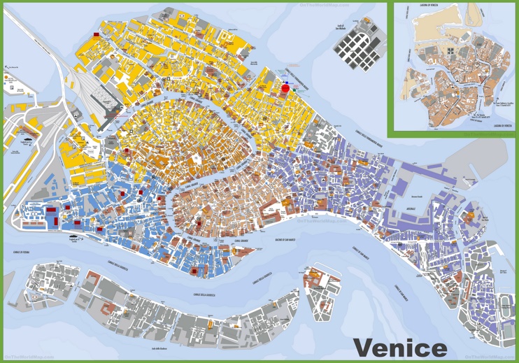 Grande Mappa Turistica Dettagliata di Venezia