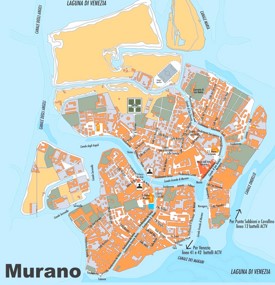 Murano - Mappa con punti di interesse