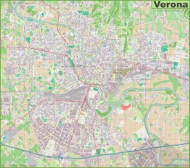 Grande mappa dettagliata di Verona