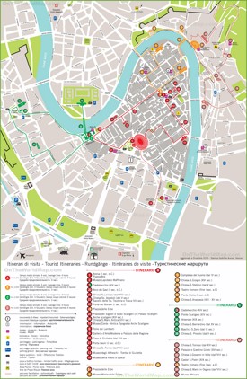 Verona - Mappa delle attrazioni turistiche
