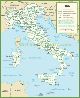 Mappa politica dell'Italia
