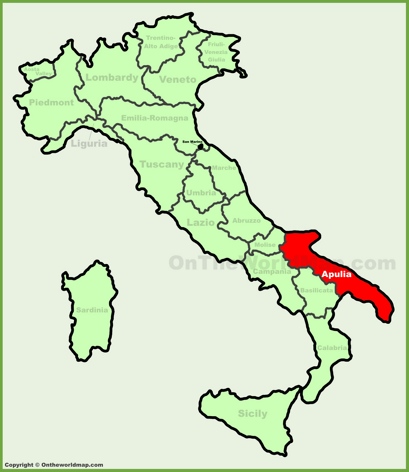 Puglia - Mappa di localizzazione