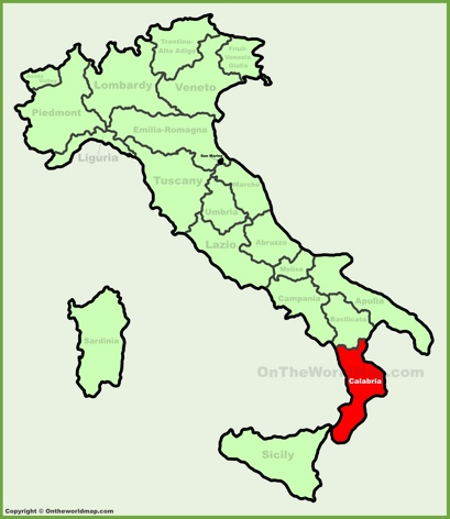 Calabria - Mappa di localizzazione