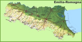 Emilia-Romagna - mappa fisica
