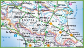 Grande mappa della Emilia-Romagna