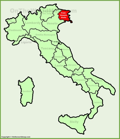 Friuli-Venezia Giulia - Mappa di localizzazione