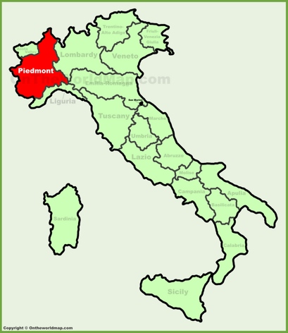Piemonte - Mappa di localizzazione