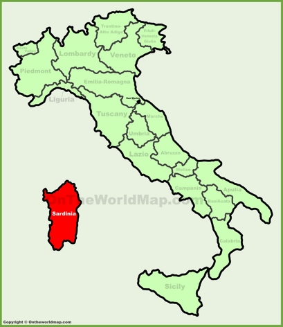 Sardegna - Mappa di localizzazione