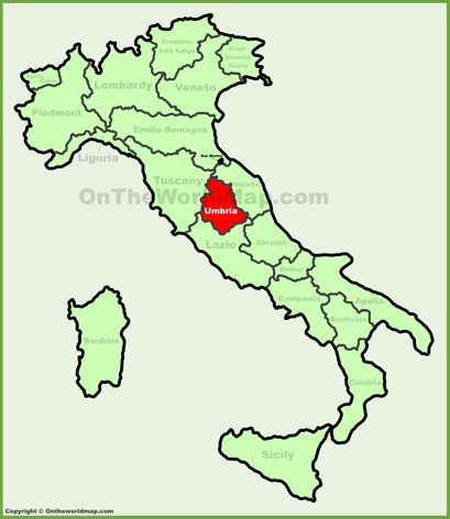 Umbria - Mappa di localizzazione