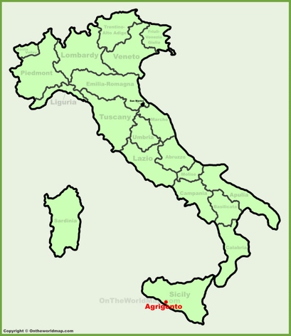 Agrigento - Mappa di localizzazione