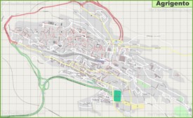 Grande mappa dettagliata di Agrigento