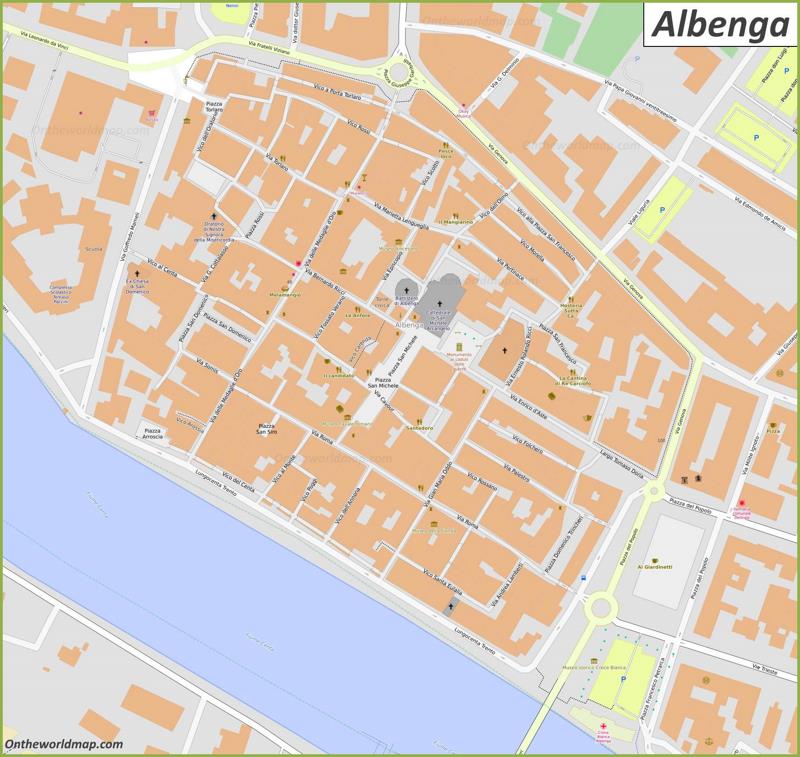Albenga - Mappa della città vecchia
