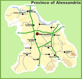 Provincia di Alessandria Mappa