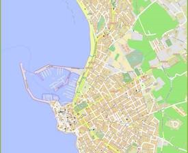Mappa dettagliata di Alghero