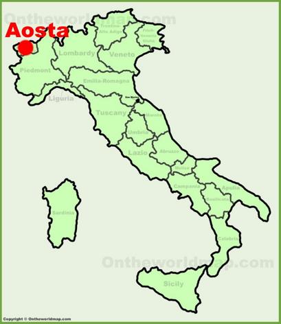Aosta - Mappa di localizzazione