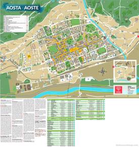 Aosta - Mappa Turistica