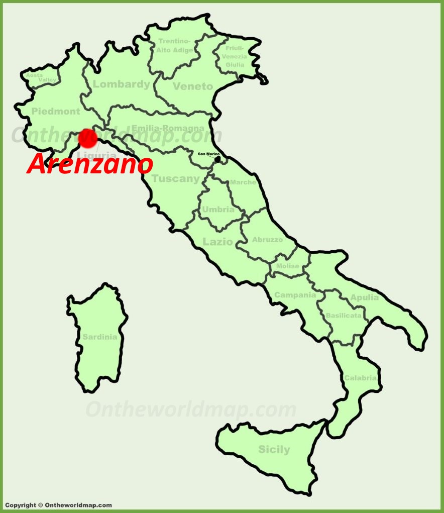 Arenzano sulla mappa dell'Italia