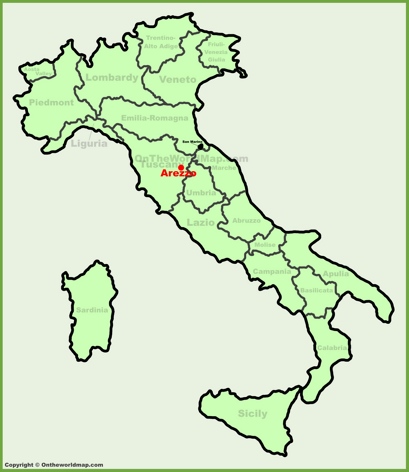 Arezzo - Mappa di localizzazione