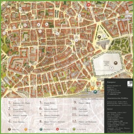 Asti - Mappa con punti di interesse