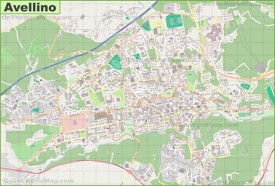 Grande mappa dettagliata di Avellino