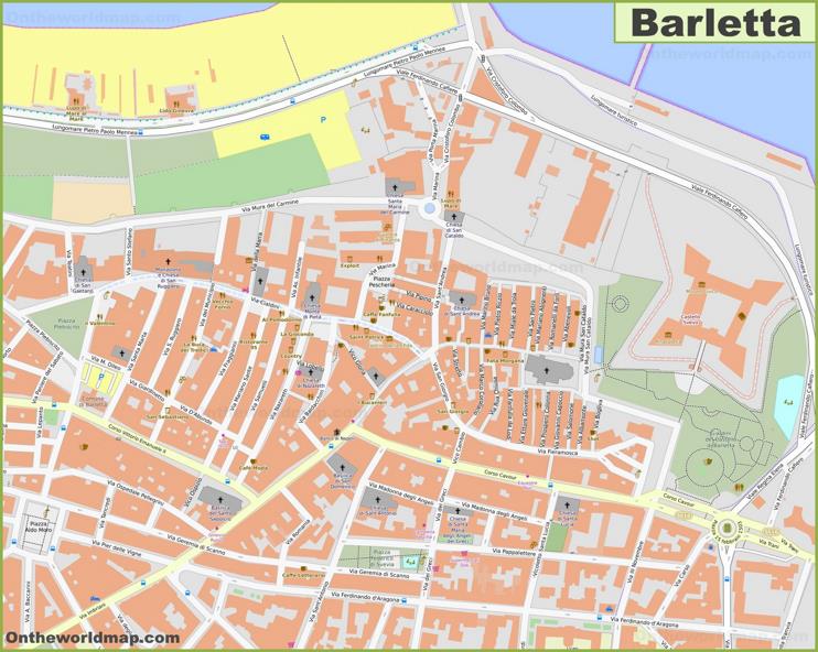 Barletta - Mappa della città vecchia