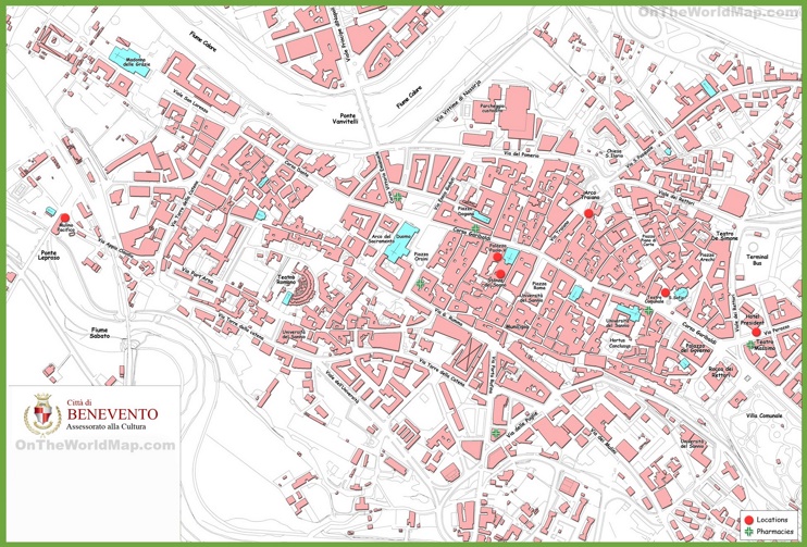 Benevento - Mappa Turistica