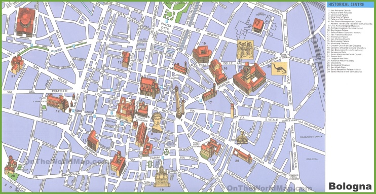 Bologna - Mappa dei viaggi