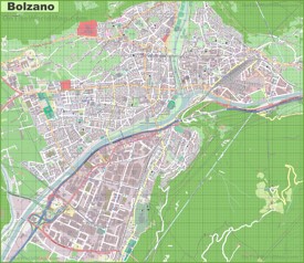 Grande mappa dettagliata di Bolzano
