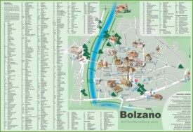 Mappa turistica di Bolzano centro città