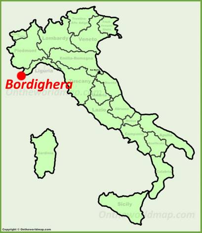 Bordighera - Mappa di localizzazione