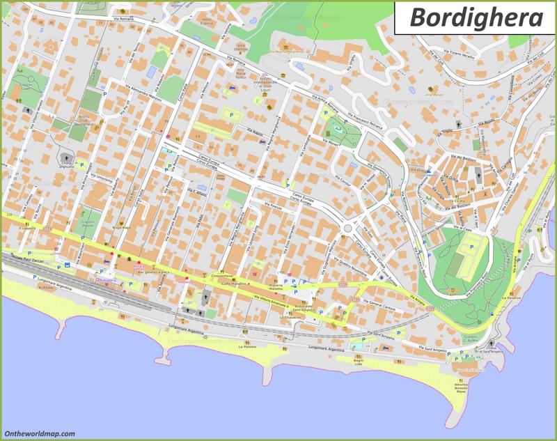 Bordighera - Mappa del centro città