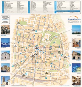 Brescia - Mappa delle attrazioni turistiche