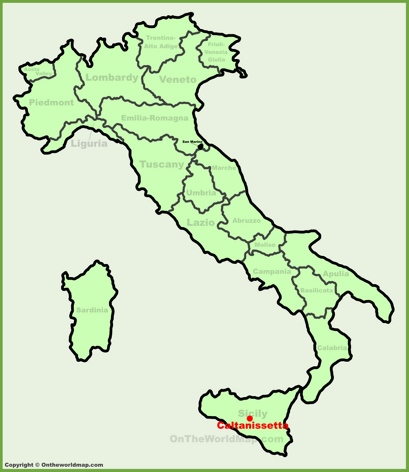 Caltanissetta - Mappa di localizzazione