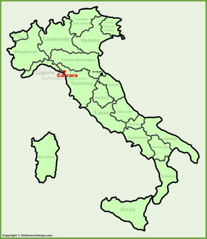 Carrara - Mappa di localizzazione