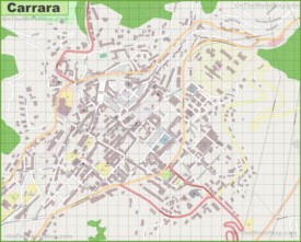 Grande mappa dettagliata di Carrara