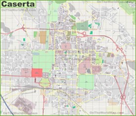Grande mappa dettagliata di Caserta